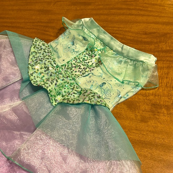 Disney Ariel Mermaid Dress Size 4 – Strapless, Sequins, Tulle, Elastic Back.   Y - Picture 11 of 13